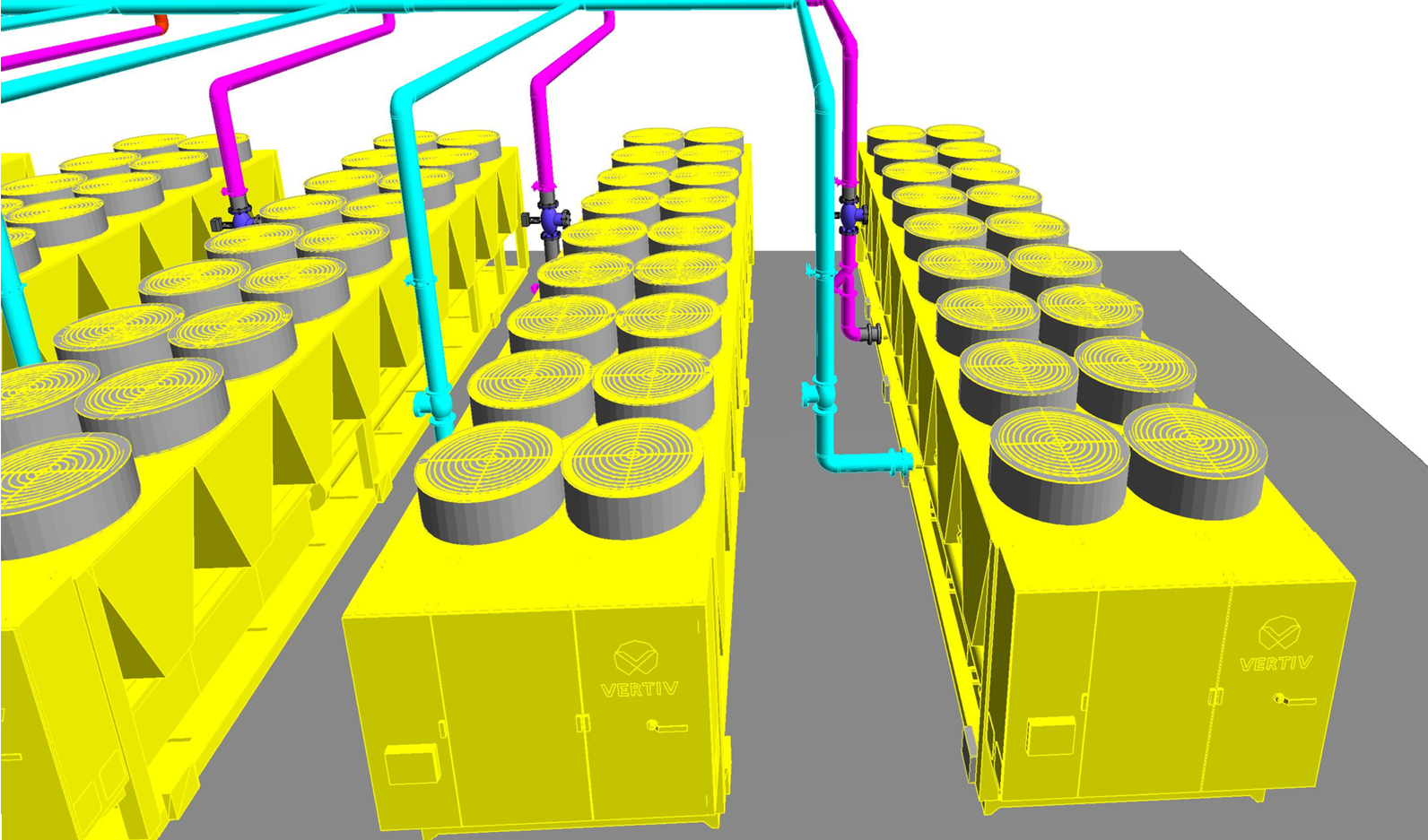 HVAC coordination model with mechanical systems and cooling equipment